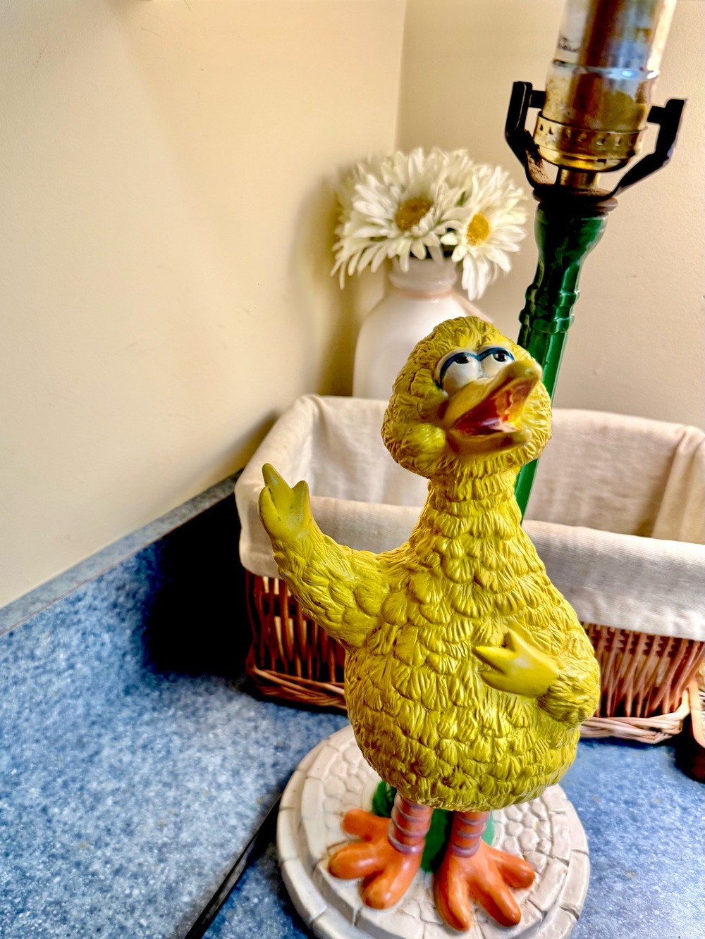 vintage 1970s or 1980s Sesame Street Big Bird table lamp